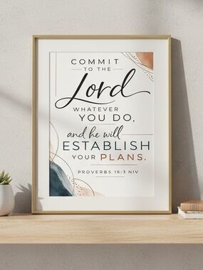 DDS Art Print, 8x10, Bible Verse, Paper Print, Unframed, Boho Series
